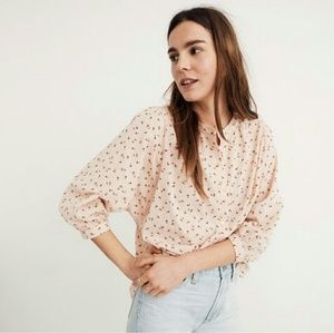 Madewell Peasant Top in Delicate Floral